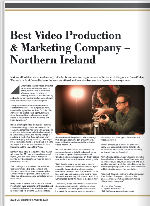 Smartvideo awards mag page